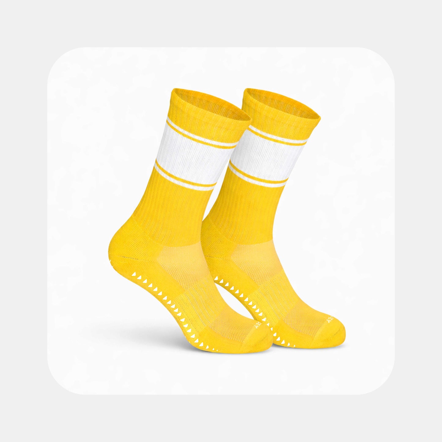 Fußballsocken Performance – Grip Edition in Gelb (mit Logo bedruckbar)