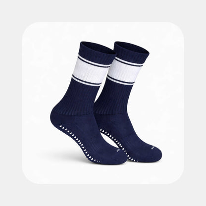 Fußballsocken Performance – Grip Edition in Navy (mit Logo bedruckbar)