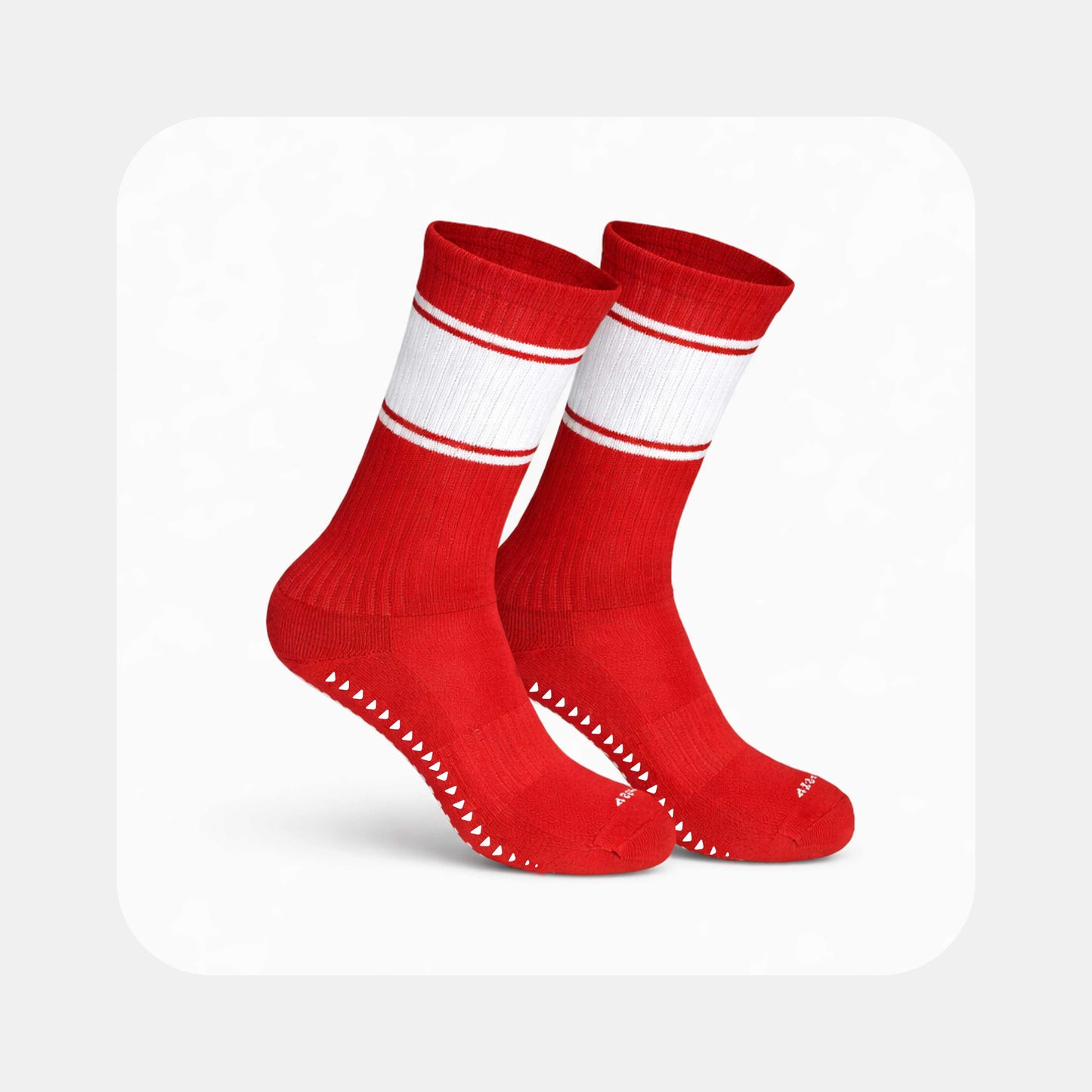 Fußballsocken Performance – Grip Edition in Rot (mit Logo bedruckbar)
