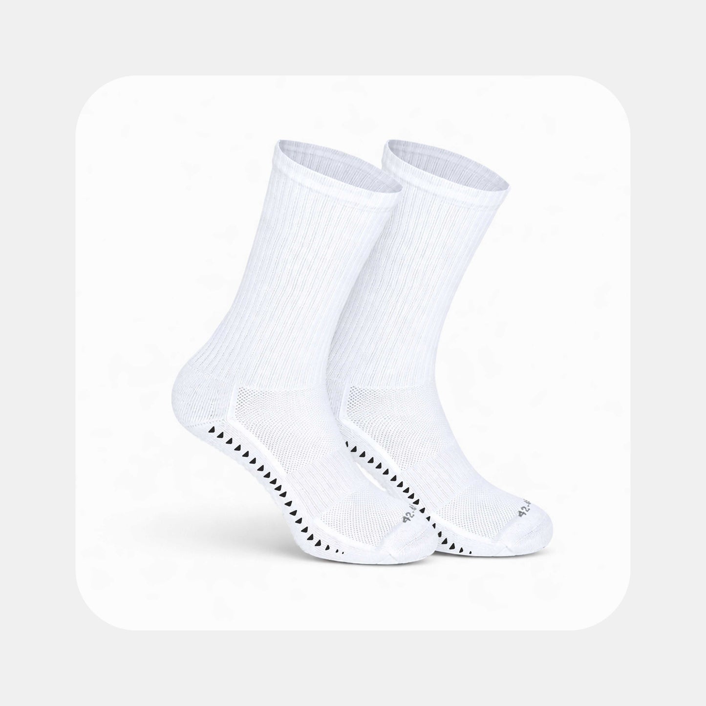 Fußballsocken Performance – Grip Edition in Weiß (mit Logo bedruckbar)