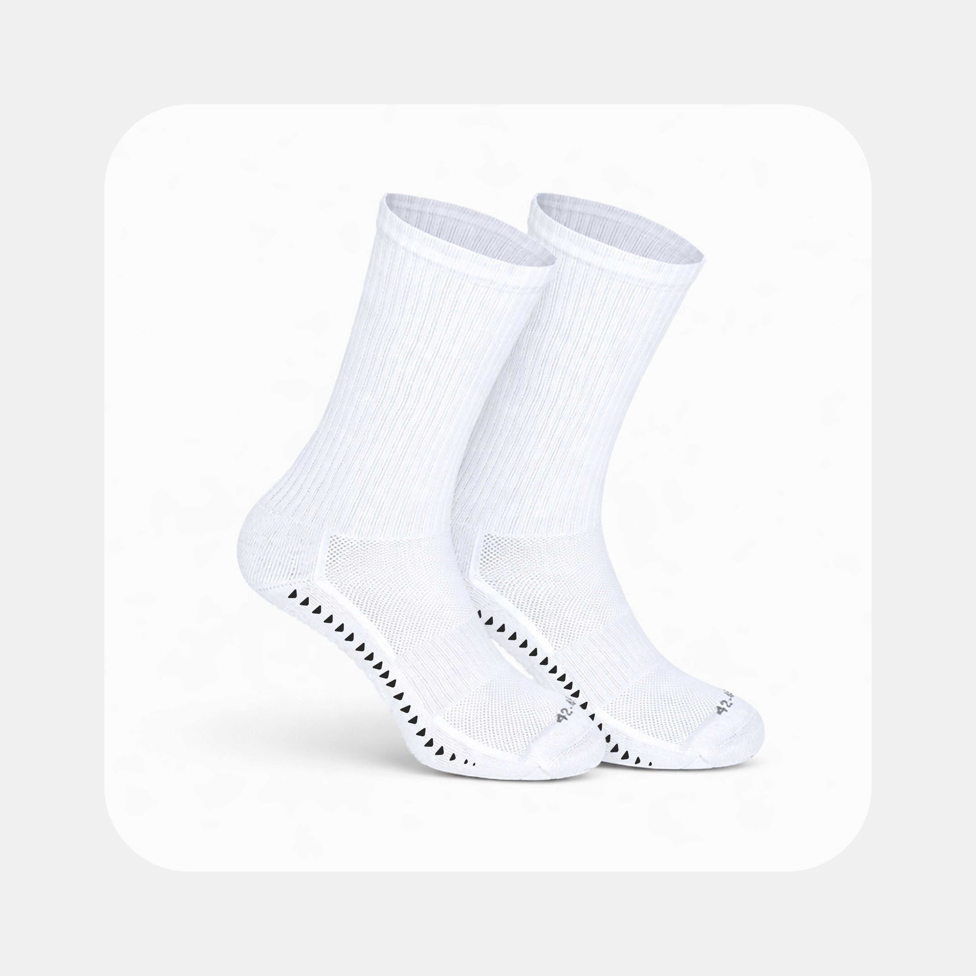 Fußballsocken Performance – Grip Edition in Weiß (mit Logo bedruckbar)