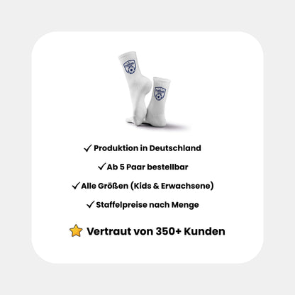 Vorteile & Trust: Produktion in Deutschland, ab 5 Paar bestellbar, alle Größen, Staffelpreise nach Menge – vertraut von 350+ Kunden.
